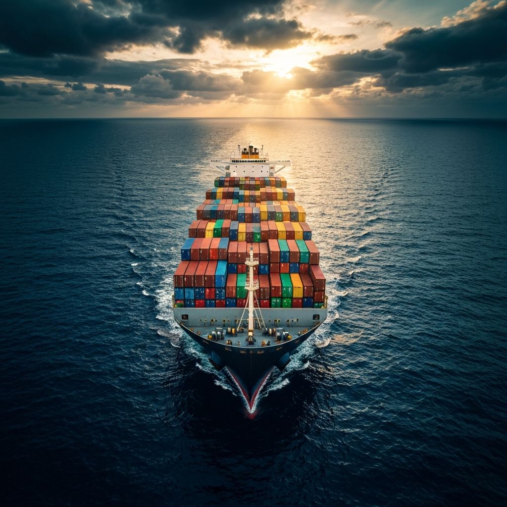 Navio de carga com containers